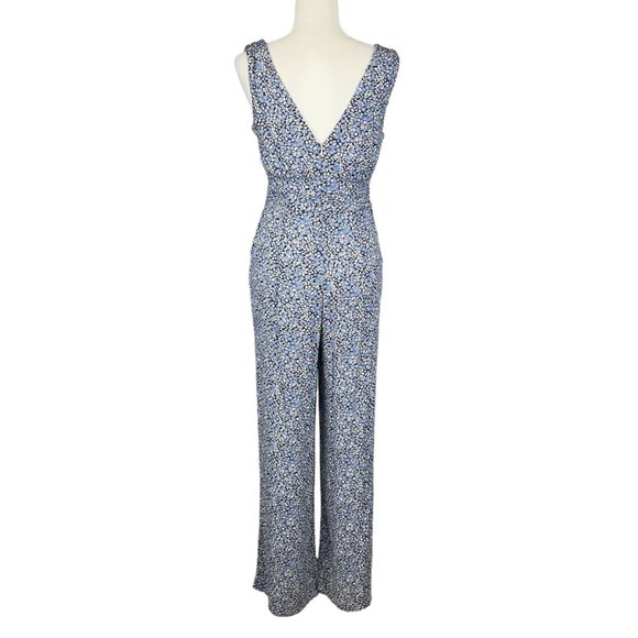 Francescas Collection Cameron Womens Blue Floral Romper Jumpsuit size Medium - Picture 7 of 15